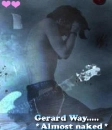 Gerard Way almost naked