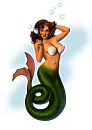Pin up mermaid