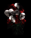 roses and skull