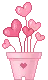 Pot of Flower Hearts