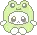 cat in frog outfit