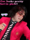 Gee wears pink