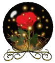 red rose globe