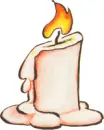 a candle burning