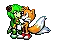 Tails and Cosmo in love.