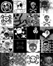 Black & White Skulls Collage