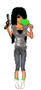 thia is a doll wit a gun