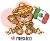 mexican teddy bear with flag