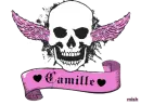camille light pink skull