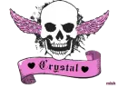 crystal light pink skull