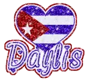 CUBAN HEART FLAG DAYLIS