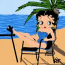 Betty Boop on the Beach