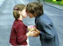 children kiss