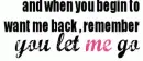 you let me go