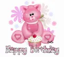 Happy birthday pink kitty