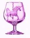 Unicorn carousel in a glass