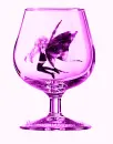 Fairy in purple glass