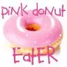 pink donut eater