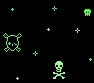 star and skull green