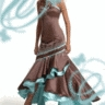 brown and blue,dress