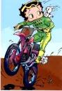 Betty on Motorcycle with Pudgy