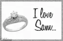 glitter wedding ring.. I love Sam