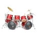 red predator double bass 14 peice drumset (mine) :))