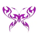 purple tribal butterfly