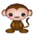 Cute waving monkey