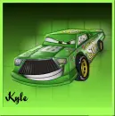 Green Cartoon Car for Kyle