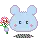 blue bunny puff