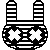 black and white winking bunny