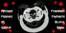 Skull with red stars