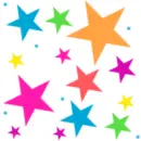 rainbow color stars