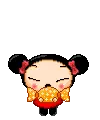 Pucca loves candy