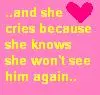 she cries