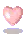 pink floating heart