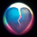 Colorful broken heart