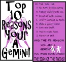 Top 10 Reasons You're a Gemini