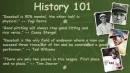 Baseball - History 101