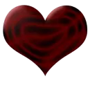 cool red and black heart