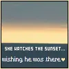 she watches sunsets