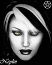 Neylin Goth Crying Chick With Pentagram