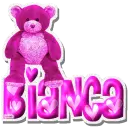 bianca pink teddy bear