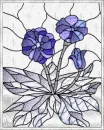 flores em vitral