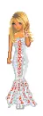 Beautiful doll in Dress with rainbow laces