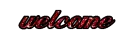 black and red welcome