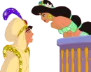 Aladdin & Jasmine On Balcony