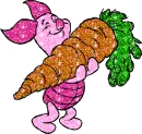 piglet and a carrot