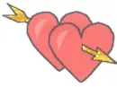 arrow through hearts